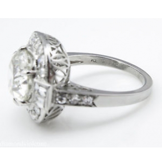 RESERVED....GIA 5.44ct Antique Vintage Art Deco Old European Diamond Engagement Wedding Platinum Ring 