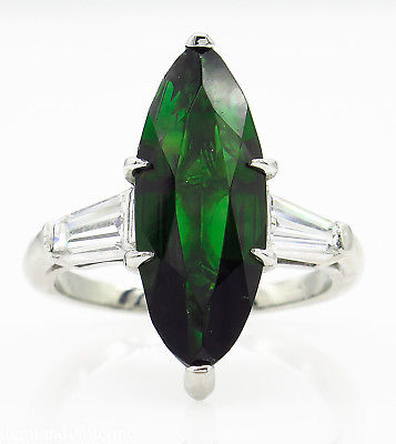Tourmaline and diamonds engagement ring, green stone proposal ring /  Ariadne | Eden Garden Jewelry™