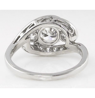 RESERVED... GIA 2.60ct Estate Vintage Old European Diamond Cluster Engagement Wedding Platinum Ring 