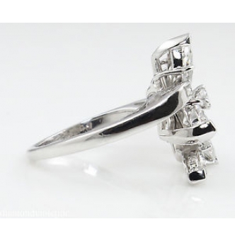 RESERVED... GIA 2.69ct Estate Vintage Marquise Diamond Cluster Right Hand Fashion Ring in Platinum