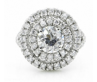 RESERVED...1.79ct Estate Vintage Old European Diamond Engagement Wedding Platinum Ring EGL USA