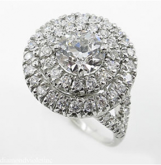 RESERVED...1.79ct Estate Vintage Old European Diamond Engagement Wedding Platinum Ring EGL USA