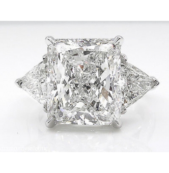 RESERVED...GIA 6.28ct Estate Vintage Radiant Diamond 3 Stone Engagement Wedding Platinum Ring 