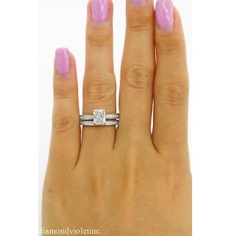 GIA SHY 2.00ct Estate Vintage Radiant Diamond Engagement Wedding Platinum Ring 