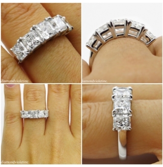 RESERVED... GIA 3.16ct Estate Vintage Radiant Diamond Engagement Wedding Platinum Ring 