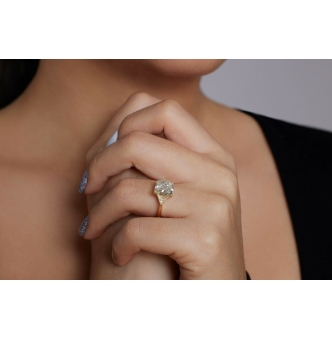 RESERVED GIA 3.57ct Estate Vintage Radiant Diamond Engagement Wedding 18k Yellow Gold Ring 