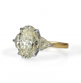 RESERVED... GIA Shy 6ct Estate Vintage Oval Diamond Engagement Wedding 18k YG Platinum Ring