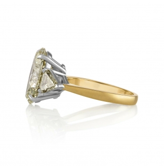 RESERVED... GIA Shy 6ct Estate Vintage Oval Diamond Engagement Wedding 18k YG Platinum Ring