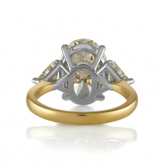 RESERVED... GIA Shy 6ct Estate Vintage Oval Diamond Engagement Wedding 18k YG Platinum Ring
