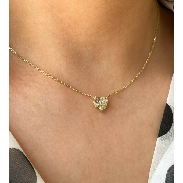 RUDRAFASHION Valentines Day Love Gift Heart Shaped Yellow Sapphire Heart  Pendant Necklace 14K Rose Gold Plated : Amazon.in: Fashion